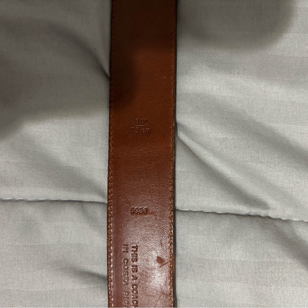 Brown Leather Women’s Coach Belt - Picture 3 of 8